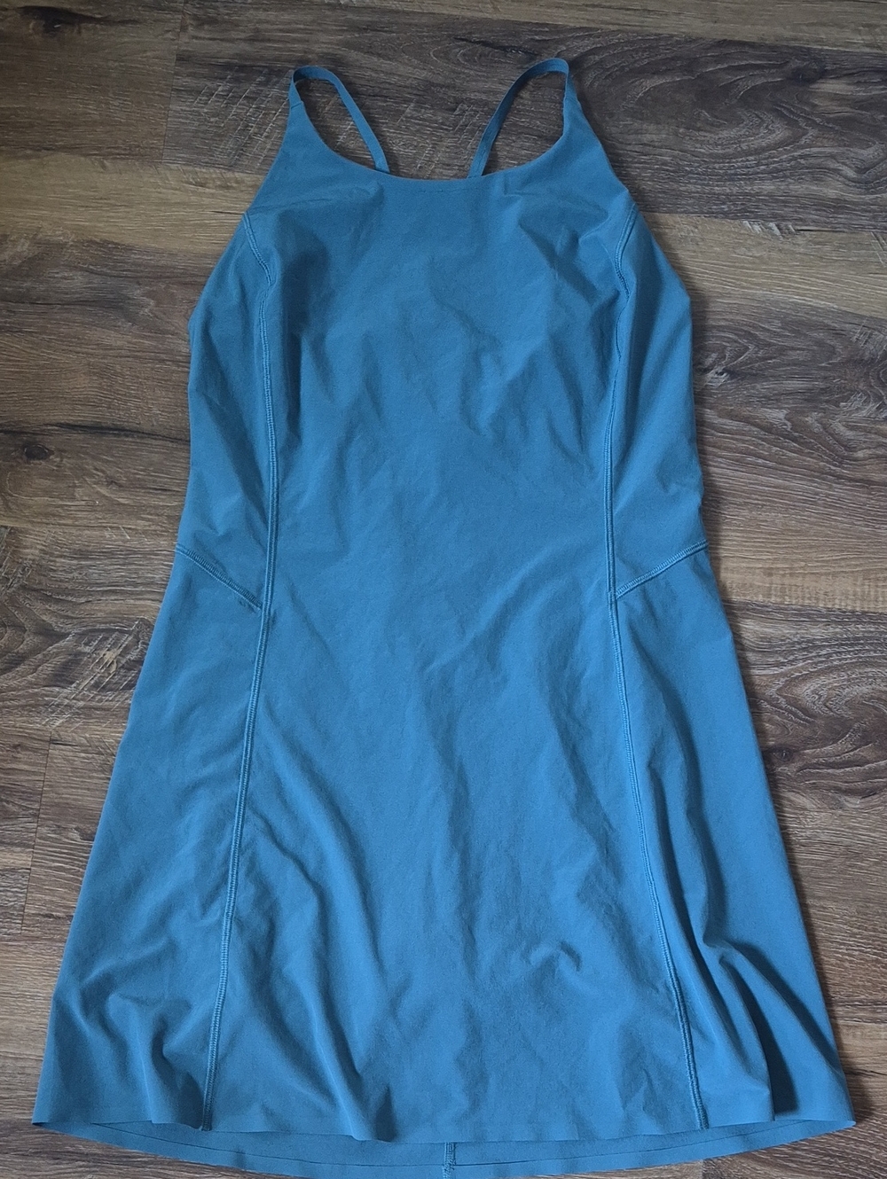 Athleta Infinity Cross Back Active Athletic Workout Dress Blue Slate Women's S